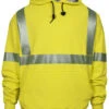 National Safety Apparel Men's 2X-3X FR Vizable Hi-Vis Waffle Weave Hooded Work Sweatshirt - Tall