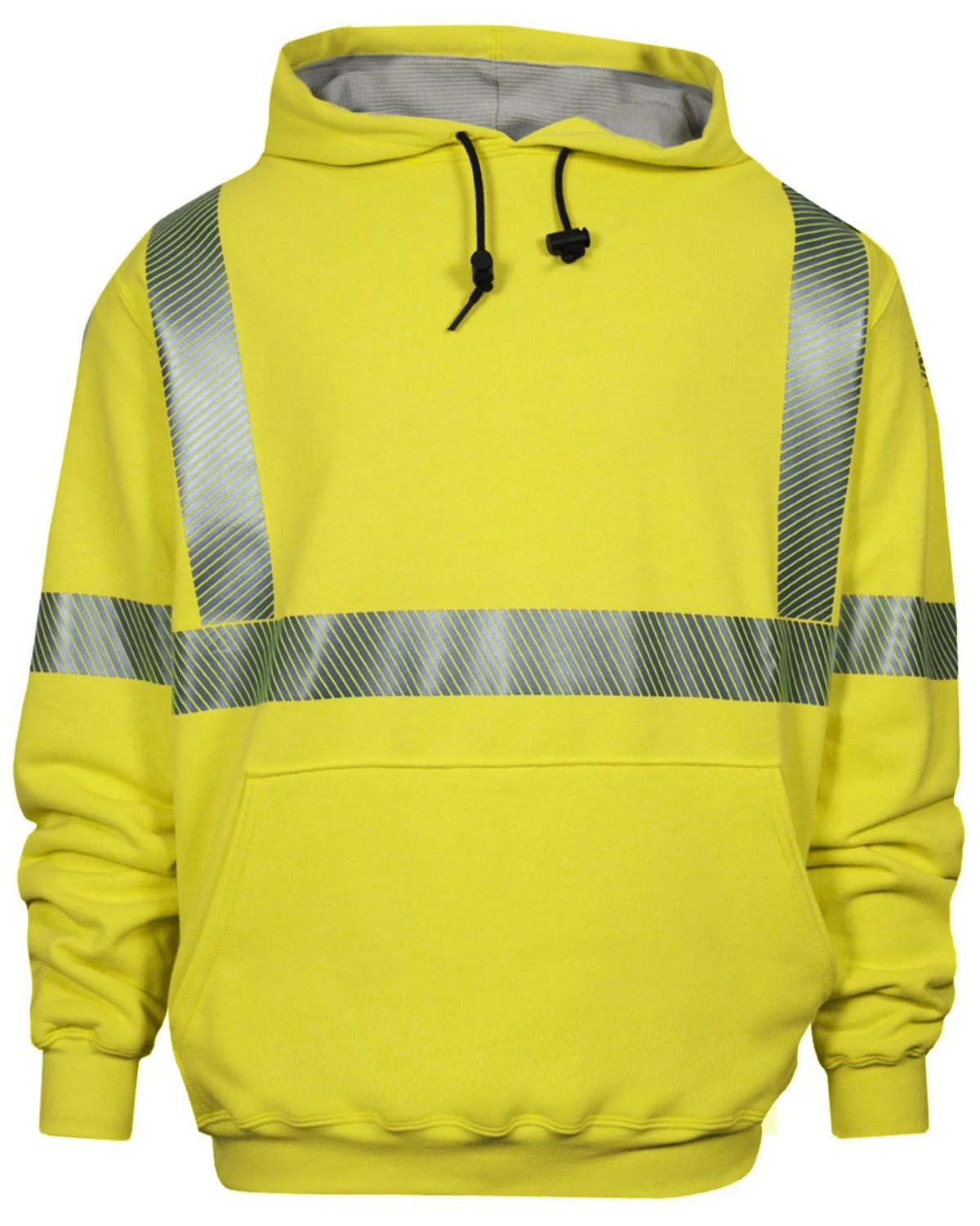 National Safety Apparel Men's 2X-3X FR Vizable Hi-Vis Waffle Weave Hooded Work Sweatshirt - Tall 1 National Safety Apparel Men's 2X-3X FR Vizable Hi-Vis Waffle Weave Hooded Work Sweatshirt - Tall