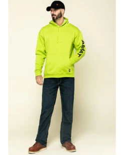 Ariat Men's Lime Heather Rebar Graphic Hooded Work Sweatshirt -Little Wild Horse Shop 2000322153 300 P6