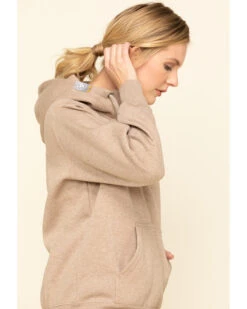 Ariat Women's Dark Oatmeal Heather Rebar Skill Set Zip Hooded Pullover -Little Wild Horse Shop 2000322227 104 P5