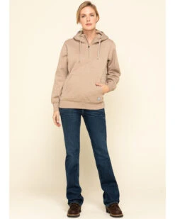 Ariat Women's Dark Oatmeal Heather Rebar Skill Set Zip Hooded Pullover -Little Wild Horse Shop 2000322227 104 P6