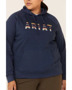 Ariat Women's R.E.A.L. Serape Logo Hoodie Sweatshirt - Plus -Little Wild Horse Shop 2000322524 410 P3