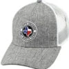 Justin Men's Heather Gray Fort Worth Texas Logo Patch Mesh-Back Ball Cap
