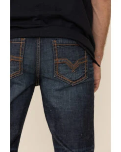 Moonshine Spirit Men's Eating Iron Dark Stretch Slim Straight Jeans -Little Wild Horse Shop 2000325524 400 P4