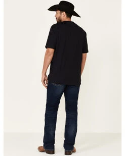 Cinch Men's Ian Rinse Dark Performance Stretch Slim Bootcut Jeans -Little Wild Horse Shop 2000330782 402 P3