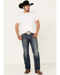 Rock & Roll Denim Men's Dark Double Barrel Relaxed Straight Leg Jeans