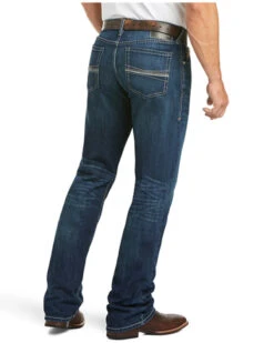 Ariat Men's M4 Ford Bragg Dark Stretch Relaxed Bootcut Jeans -Little Wild Horse Shop 2000333954 400 P3