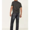 Rock & Roll Denim Men's Dark Vintage Double Barrel Stretch Relaxed Straight Jeans