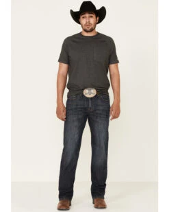 Rock & Roll Denim Men's Dark Vintage Double Barrel Stretch Relaxed Straight Jeans 7 Rock & Roll Denim Men's Dark Vintage Double Barrel Stretch Relaxed Straight Jeans -Little Wild Horse Shop 2000334315 400 P3