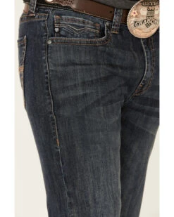 Rock & Roll Denim Men's Dark Vintage Double Barrel Stretch Relaxed Straight Jeans 8 Rock & Roll Denim Men's Dark Vintage Double Barrel Stretch Relaxed Straight Jeans -Little Wild Horse Shop 2000334315 400 P4