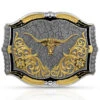 Montana Silversmiths Cracked Earth Longhorn Buckle