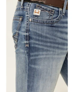 Cinch Men's Ian Medium Stonewash Performance Slim Bootcut Jeans -Little Wild Horse Shop 2000334656 402 P3