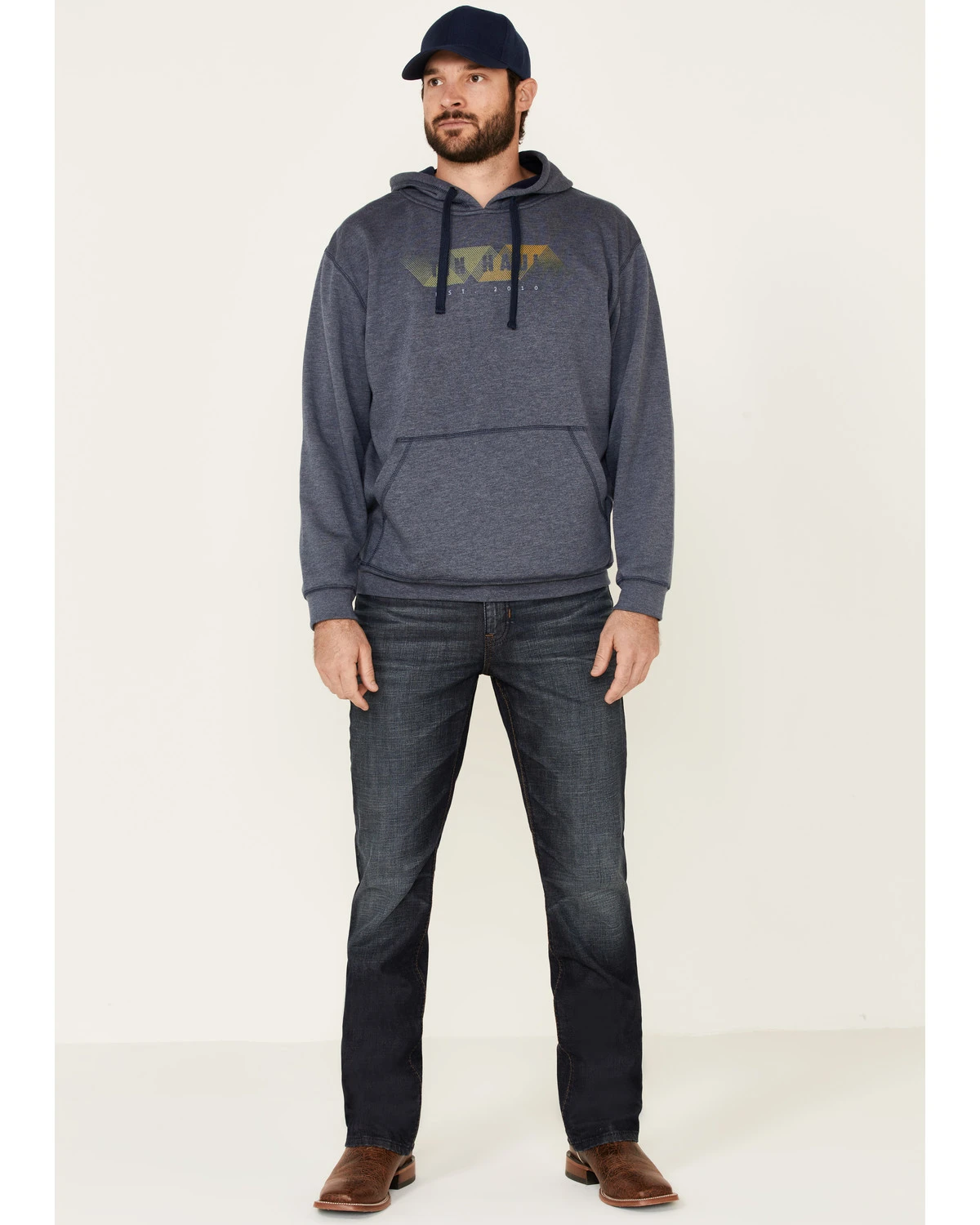 Tin Haul Men's Geometric Abstract Logo Hooded Sweatshirt 2 Tin Haul Men's Geometric Abstract Logo Hooded Sweatshirt - Image 2