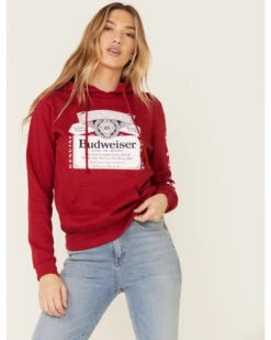 Brew City Beer Gear Women's Budweiser Graphic Hooded Sweatshirt 7 Brew City Beer Gear Women's Budweiser Graphic Hooded Sweatshirt -Little Wild Horse Shop 2000336457 600 P3