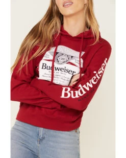 Brew City Beer Gear Women's Budweiser Graphic Hooded Sweatshirt 8 Brew City Beer Gear Women's Budweiser Graphic Hooded Sweatshirt -Little Wild Horse Shop 2000336457 600 P4