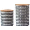 HiEnd Accents 2pc Large Southwestern Print Canister Set