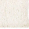 HiEnd Accents White Mongolian Faux Fur Cushion Cover