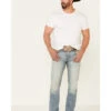 Moonshine Spirit Men's Wild West Light Wash Stretch Stackable Straight Jeans