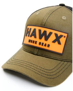 Hawx Men's Olive Logo Patch Mesh-Back Ball Cap -Little Wild Horse Shop 2000339188 341 P3