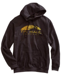 Tin Haul Men's Gray Sunset Mountain Graphic Hooded Sweatshirt