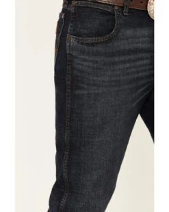 Wrangler Retro Men's Dark Wash Rocky Mount Relaxed Bootcut Jeans - Tall -Little Wild Horse Shop 2000340790 400 P4