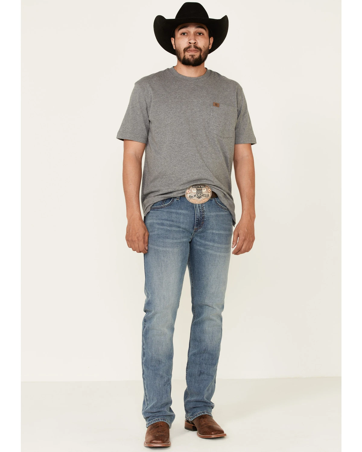 Wrangler 20X Men's Misty Vintage Light Wash Stretch Slim Bootcut Jeans 2 Wrangler 20X Men's Misty Vintage Light Wash Stretch Slim Bootcut Jeans - Image 2