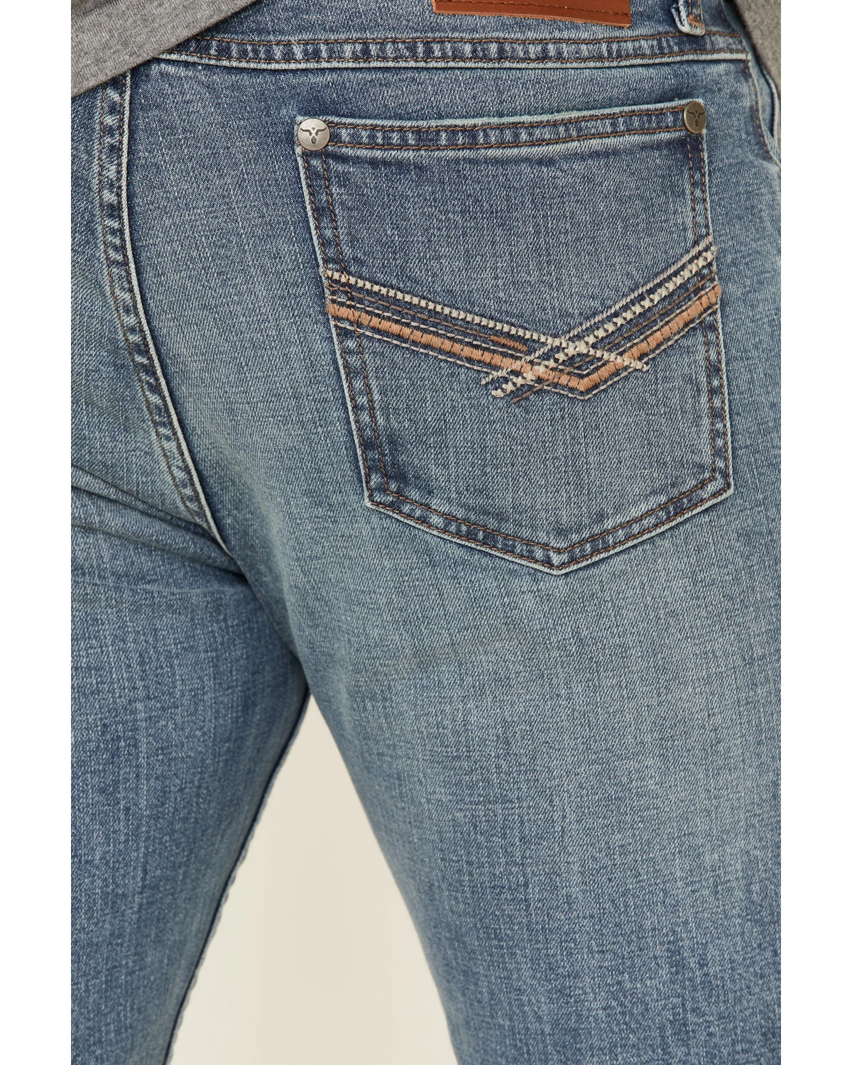Wrangler 20X Men's Misty Vintage Light Wash Stretch Slim Bootcut Jeans 4 Wrangler 20X Men's Misty Vintage Light Wash Stretch Slim Bootcut Jeans - Image 4