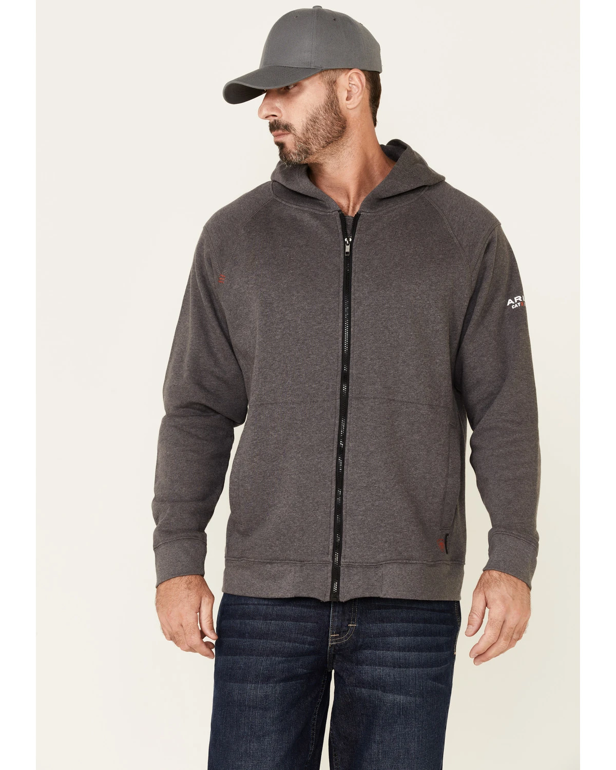 Ariat Men's FR Rev Full Cover Flag Graphic Zip-Front Hooded Work Jacket 1 Ariat Men's FR Rev Full Cover Flag Graphic Zip-Front Hooded Work Jacket