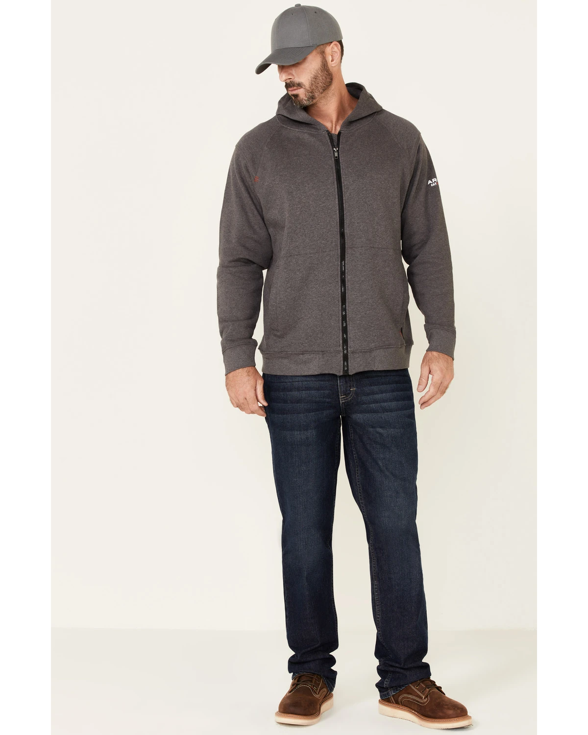 Ariat Men's FR Rev Full Cover Flag Graphic Zip-Front Hooded Work Jacket 2 Ariat Men's FR Rev Full Cover Flag Graphic Zip-Front Hooded Work Jacket - Image 2