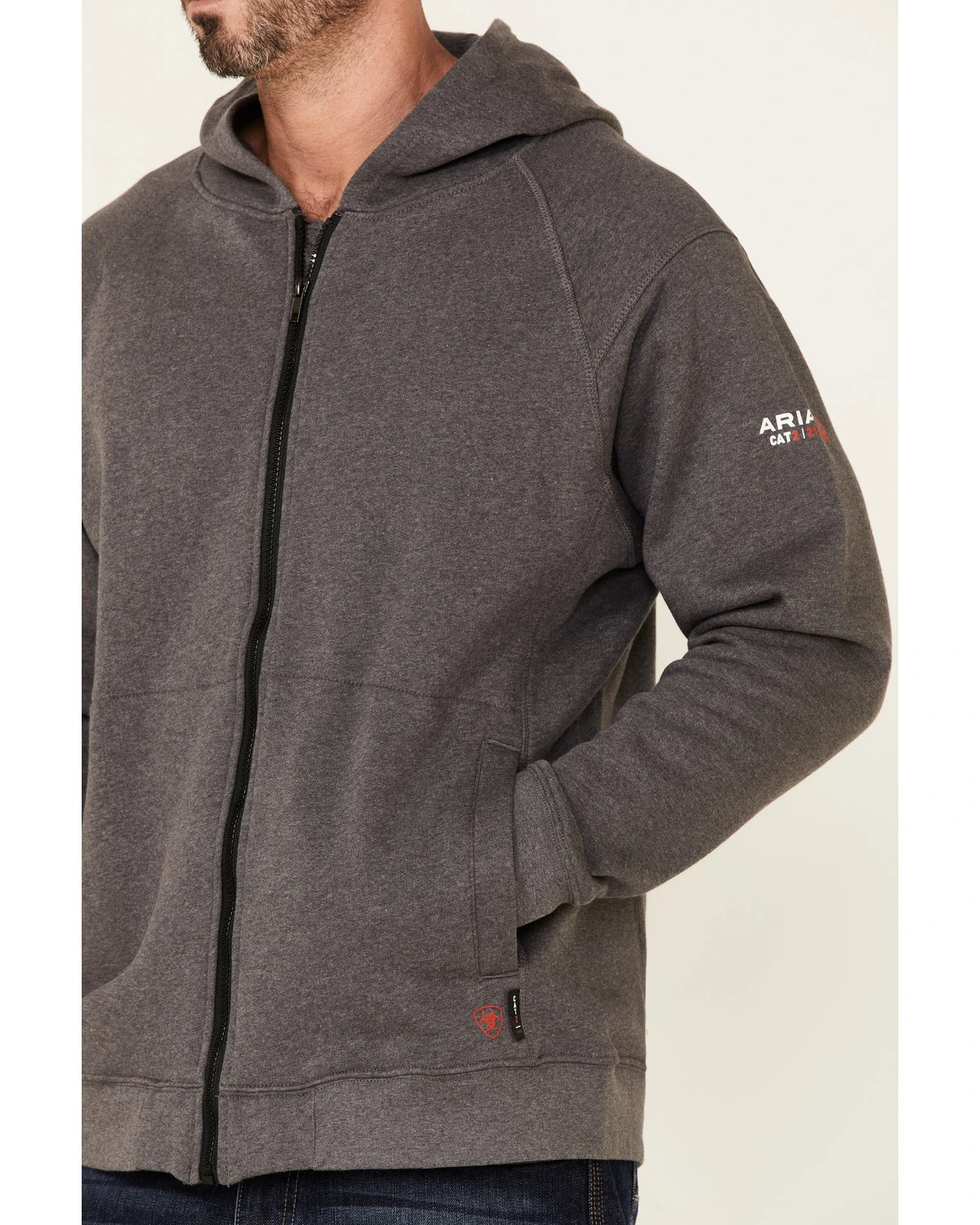 Ariat Men's FR Rev Full Cover Flag Graphic Zip-Front Hooded Work Jacket 3 Ariat Men's FR Rev Full Cover Flag Graphic Zip-Front Hooded Work Jacket - Image 3