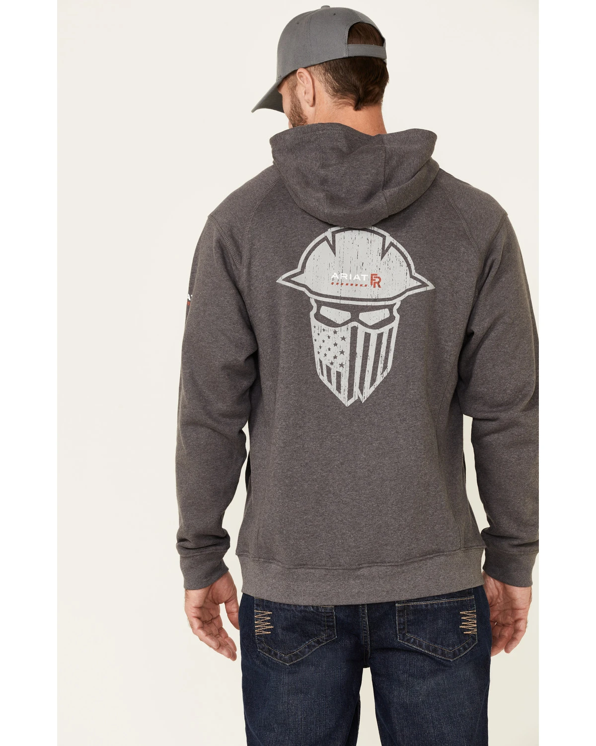 Ariat Men's FR Rev Full Cover Flag Graphic Zip-Front Hooded Work Jacket 4 Ariat Men's FR Rev Full Cover Flag Graphic Zip-Front Hooded Work Jacket - Image 4