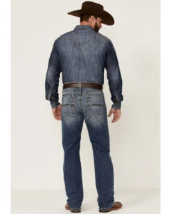 Ariat Men's M2 Wyland Medium Wash Stretch Relaxed Bootcut Jeans -Little Wild Horse Shop 2000341792 400 P4