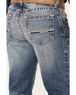 Ariat Men's M4 Dakota Medium Wash Stretch Relaxed Straight Jeans -Little Wild Horse Shop 2000341795 400 P4