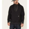 Ariat Men's Charcoal Rebar Workman 1/4 Zip Front Work Hooded Pullover