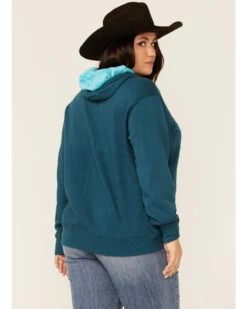 Ariat Women's Eurasian R.E.A.L Arm Logo Graphic Hoodie - Plus -Little Wild Horse Shop 2000341892 410 P3
