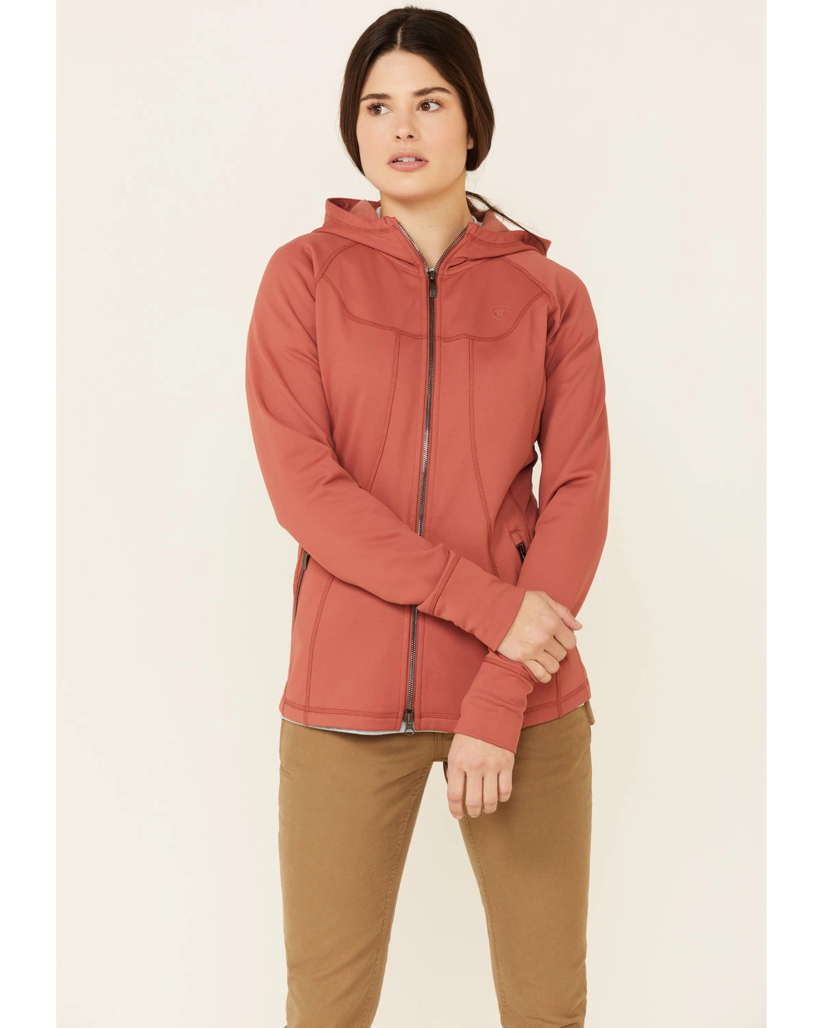 Ariat Women's Marsala Attain Thermal Zip-Front Hoodie 1 Ariat Women's Marsala Attain Thermal Zip-Front Hoodie