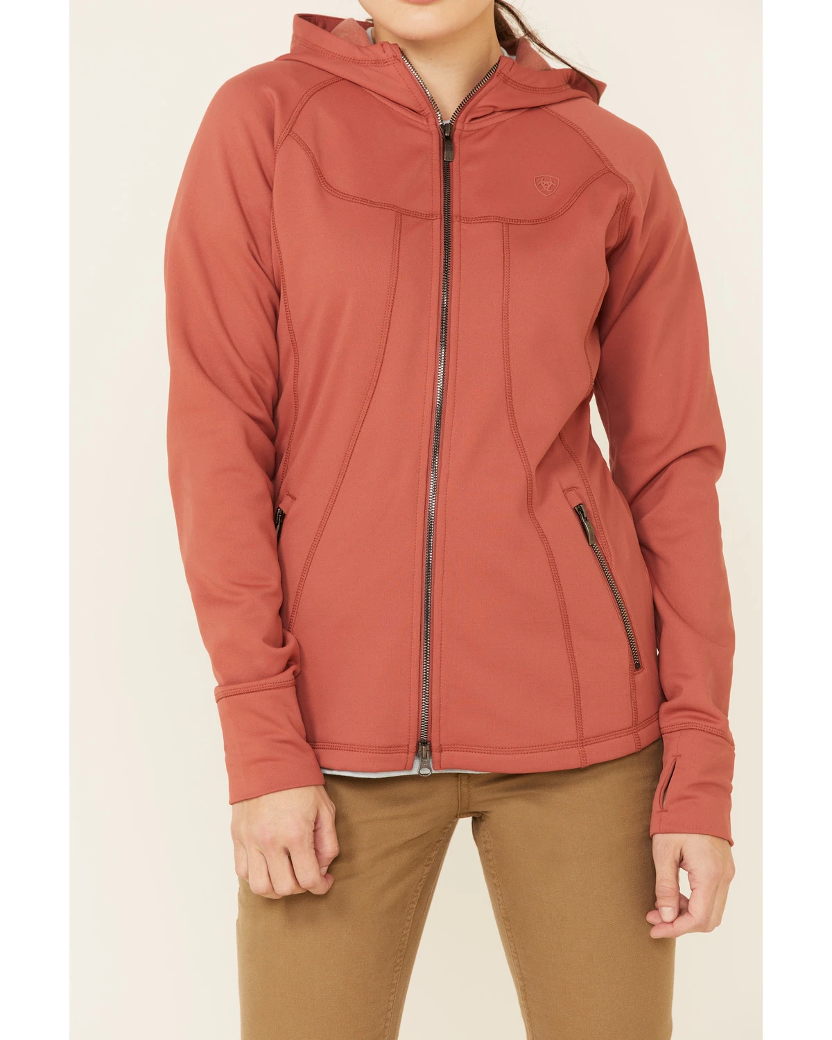 Ariat Women's Marsala Attain Thermal Zip-Front Hoodie 3 Ariat Women's Marsala Attain Thermal Zip-Front Hoodie - Image 3
