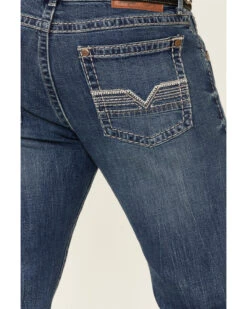 Rock 47 By Wrangler Men's Melody Medium Wash Stretch Slim Bootcut Jeans -Little Wild Horse Shop 2000342099 400 P3