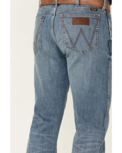 Wrangler Retro Premium Men's Eagleton Light Wash Stretch Slim Bootcut Jeans -Little Wild Horse Shop 2000342288 400 P4