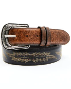 Cody James Men's Two-Tone Brown Buck Western Belt