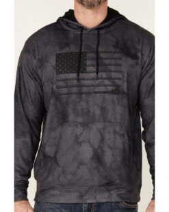 Hooey Men's Tie-Dye Liberty Roper Flag Graphic Hooded Sweatshirt -Little Wild Horse Shop 2000342389 001 P3