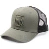 Hawx Men's Olive Shield Logo Patch Mesh-Back Ball Cap