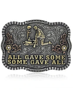 Montana Silversmiths Men's All Gave Some Remembrance Buckle