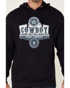Cowboy Hardware Men's Navy Breed Graphic Hooded Sweatshirt -Little Wild Horse Shop 2000346629 410 P3