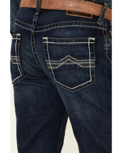 Ariat Men's M4 Barstow Denali Dark Wash Stretch Relaxed Straight Jeans -Little Wild Horse Shop 2000348040 400 P4