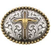 Cody James Men's Steer Skull With Cross Belt Buckle