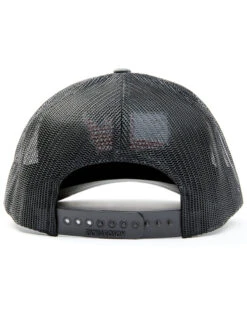 Oil Field Hats Men's Gray & Black American Flag US Patch Mesh-Back Ball Cap -Little Wild Horse Shop 2000350290 022 P3