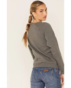 Wrangler Women's Western Knit Long Sleeve Pullover Sweatshirt -Little Wild Horse Shop 2000350346 022 P3