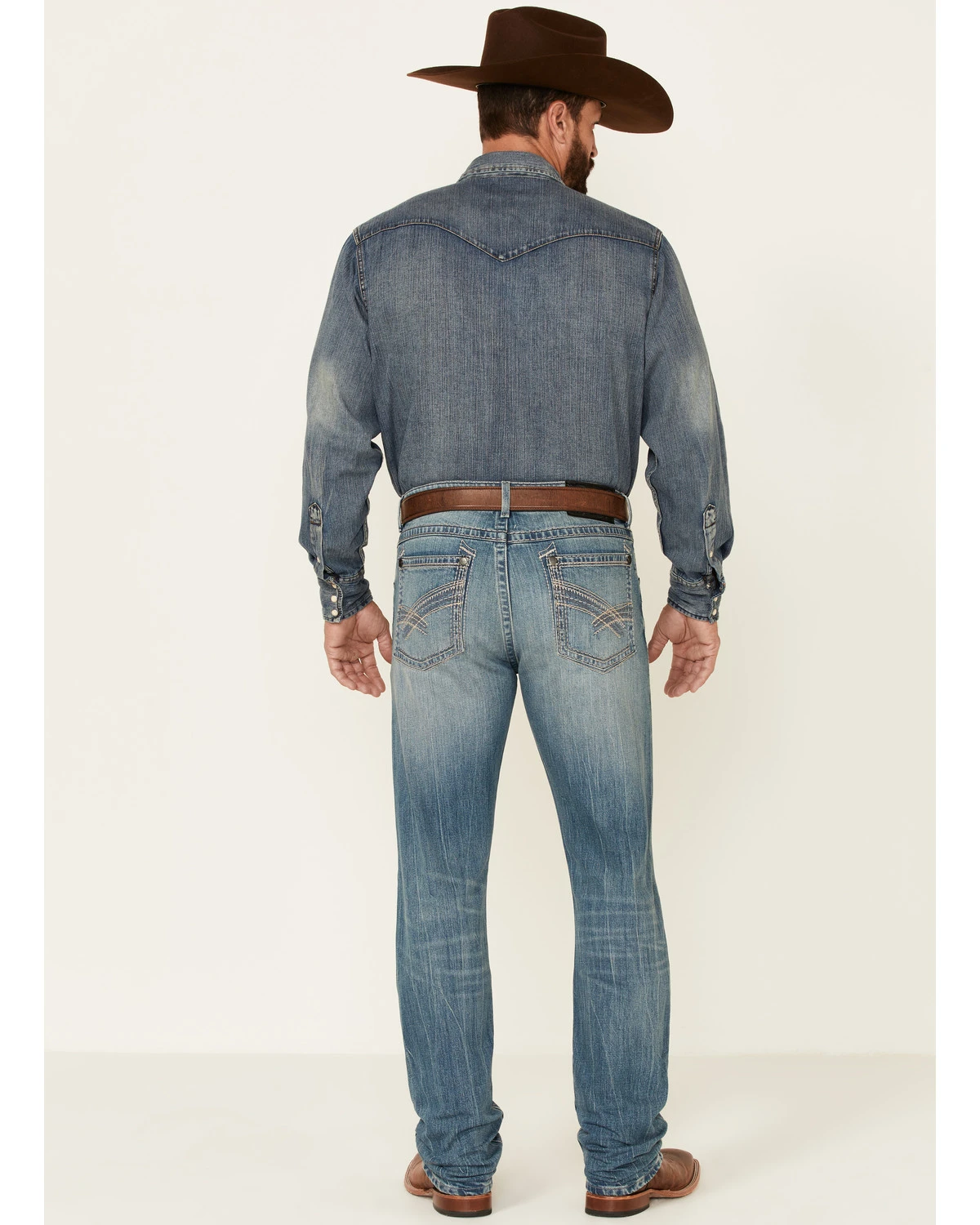 Rock 47 By Wrangler Men's Cochran Medium Wash Stretch Slim Straight Jeans 3 Rock 47 By Wrangler Men's Cochran Medium Wash Stretch Slim Straight Jeans - Image 3