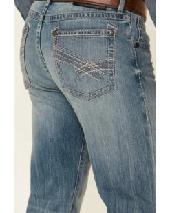 Rock 47 By Wrangler Men's Cochran Medium Wash Stretch Slim Straight Jeans 7 Rock 47 By Wrangler Men's Cochran Medium Wash Stretch Slim Straight Jeans -Little Wild Horse Shop 2000350739 400 P4